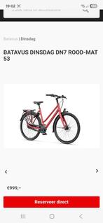 Batavus Dinsdag DN7 Rood-Mat - Damesfiets, 53 tot 56 cm, Versnellingen, Batavus, Ophalen of Verzenden