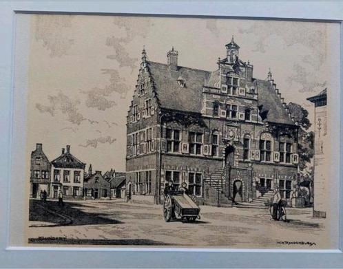 Klundert ... H.E. Roodenburg ..., Antiek en Kunst, Kunst | Etsen en Gravures, Ophalen of Verzenden