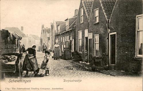 Scheveningen Dorpsstraatje TOPKAART Intern TradingComp 1900, Verzamelen, Ansichtkaarten | Nederland, Ongelopen, Zuid-Holland, Voor 1920