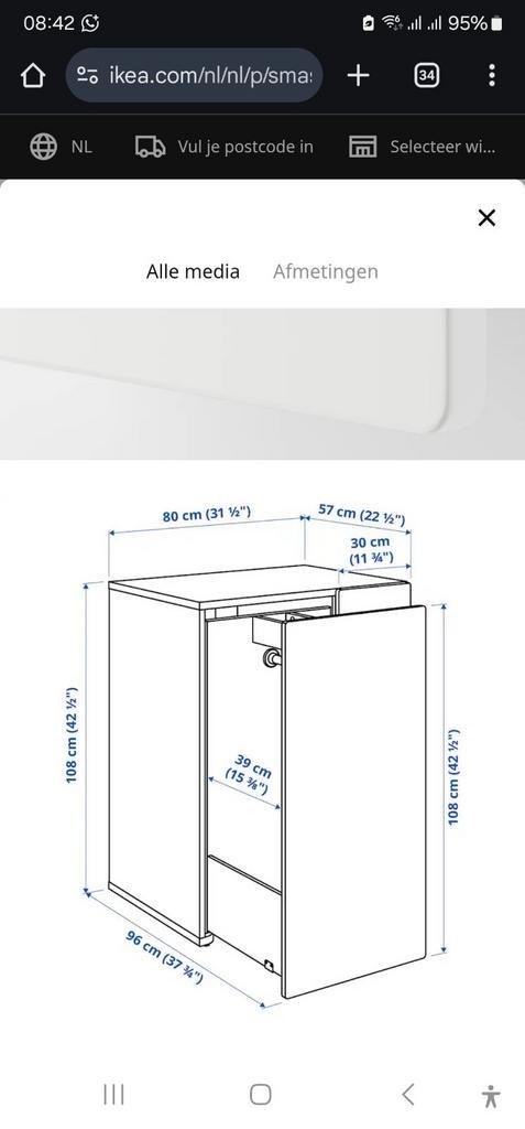 Smastad kinderkledingkast, Kinderen en Baby's, Kinderkamer | Commodes en Kasten, Gebruikt, Ophalen