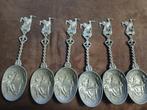 6 antiek tinnen lepels Holland Volendam - ooievaars,22cm, Antiek en Kunst, Antiek | Tin, Ophalen of Verzenden