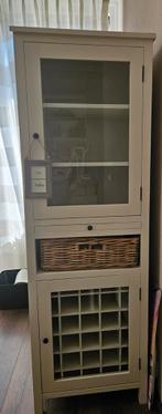 Wijnkast met ruimte voor glazen en uitschuifbare bar, Huis en Inrichting, Kasten | Vitrinekasten, Ophalen, 50 tot 100 cm, Minder dan 100 cm