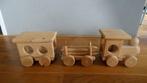 Houten trein, 3-delig (met wat losse bomen), Ophalen, Zo goed als nieuw, Duw- of Trekspeelgoed