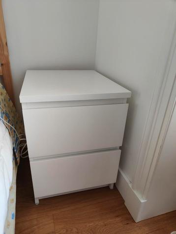Ikea MALM Nachtkastje/Ladekast - Wit - 40x55cm beschikbaar voor biedingen