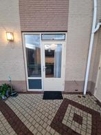 Hardhouten kozijn met zijlicht incl hardhouten deur, Ophalen of Verzenden, Hout, 75 tot 150 cm, Deurkozijn