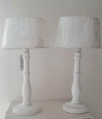 Twee lampen  wit  nieuw, Minder dan 50 cm, Ophalen of Verzenden, Zo goed als nieuw, Hout