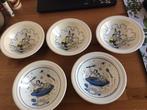 set van 5 dessertschaaltjes 17 cm Suske en Wiske, Huis en Inrichting, Keuken | Servies, Ophalen of Verzenden, Gebruikt