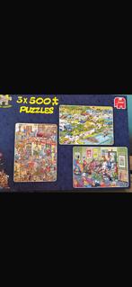 Jan van Haasteren 3 in 1 Puzzel, compleet, Ophalen of Verzenden, 500 t/m 1500 stukjes, Zo goed als nieuw, Legpuzzel