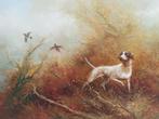 Zeer fraai werk van Pieter Dik  - gezocht wildlife schilder, Antiek en Kunst, Kunst | Schilderijen | Klassiek, Ophalen of Verzenden