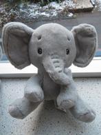 Grijs velours olifant met knisperoren merk ZD Trading, Ophalen of Verzenden, Zo goed als nieuw, Olifant