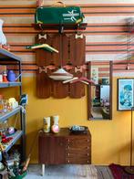 Vintage jaren 60/70 garderobe set, kast, kapstok en spiegel, Ophalen, Huis en Inrichting