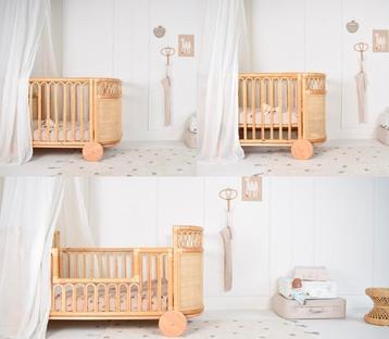 Rotan 3in1 babybed wieg, ledikant en peuterbed, bamboe beschikbaar voor biedingen