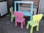 Kinder stoelen en tafels plastic, Ophalen, Gebruikt