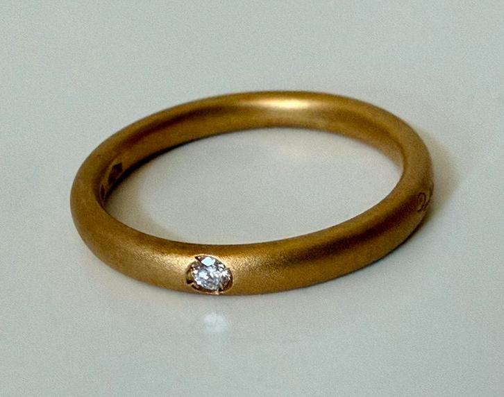 Pomellato 18 karaat gouden trouwring met diamant, NIEUW!, Sieraden, Tassen en Uiterlijk, Ringen, Nieuw, Dame, Kleiner dan 17, Goud