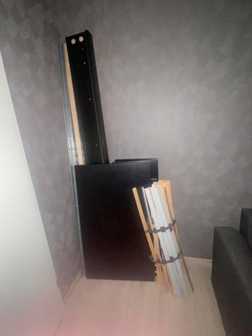 Ikea Malm Bedframe, hoog, met 2 bedlades, zwart, 90x200 cm - afbeelding 4