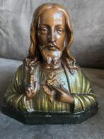 Antieke Jezus Buste Gesigneerd...Jean Carli., Ophalen of Verzenden