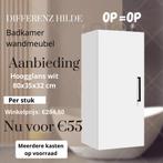 Differnz Hilde badkamer meubel 80cm hoge kast hoogglans wit, Huis en Inrichting, Badkamer | Badkamermeubels, (Half)hoge kast, Minder dan 50 cm