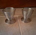 2 eierdopjes van rvs, Huis en Inrichting, Ophalen of Verzenden, Zo goed als nieuw