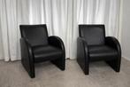 Lederen stoelen 2 stuks, Ophalen, Gebruikt, Twee, Zwart