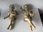 2  18e eeuwse houten engelen, Antiek en Kunst, Ophalen of Verzenden