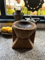 Houten Poer / Kandelaar, Gebruikt, Bruin, Ophalen of Verzenden, Hout