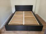 IKEA tweepersoonsbed 160x200cm, Ophalen, Zwart, Tweepersoons, Zo goed als nieuw