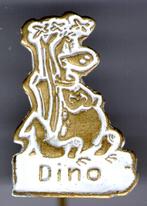 Dino Flinstones wit op koper TV/strip speldjes( R_139 ), Verzamelen, Speldjes, Pins en Buttons, Verzenden, Nieuw, Figuurtje, Speldje of Pin