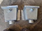 TE KOOP: 2x Rheinzink Vergaarbak Vierkant Ø80mm – 25% kor, Afvoer, Verzenden, Nieuw, Zink