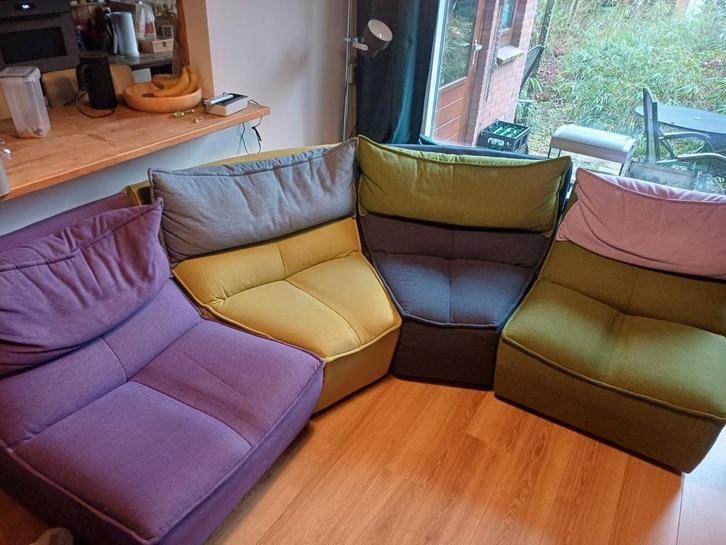 Italiaanse Design Bank, Huis en Inrichting, Banken | Bankstellen, Gebruikt, Hoekbank, Vierpersoons of meer, 300 cm of meer, 75 tot 100 cm