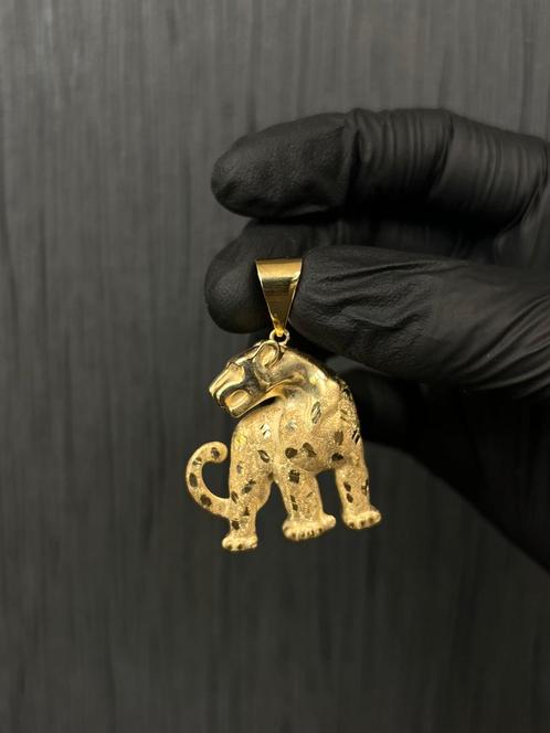14k gouden panter hanger, Sieraden, Tassen en Uiterlijk, Kettinghangers, Nieuw, Goud, Ophalen of Verzenden