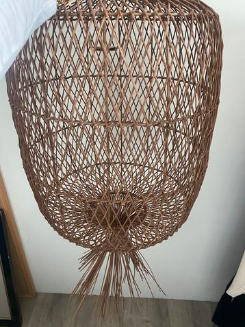 Rieten designer lamp XL rotan bruin beschikbaar voor biedingen