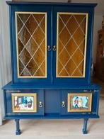 Prachtige vintage vitrine kast, Huis en Inrichting, Ophalen, 100 tot 150 cm, 25 tot 50 cm, Glas