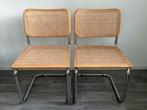 2 x Vintage design Cesca Breuer style webbing stoelen, Huis en Inrichting, Stoelen, Ophalen, Riet of Rotan, Gebruikt, Twee