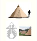 Tipi tent 9 cp (4-6 personen) incl accessoires, Caravans en Kamperen, Ophalen, Zo goed als nieuw