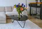 Salontafel Zwart Marmer - 100x80cm, Huis en Inrichting, Ophalen, 50 tot 100 cm, Rond, Zo goed als nieuw