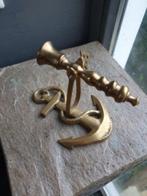 Leuke massief koperen Brass U.S. Navy wand of tafelkandelaar, Koper of Brons, Ophalen of Verzenden