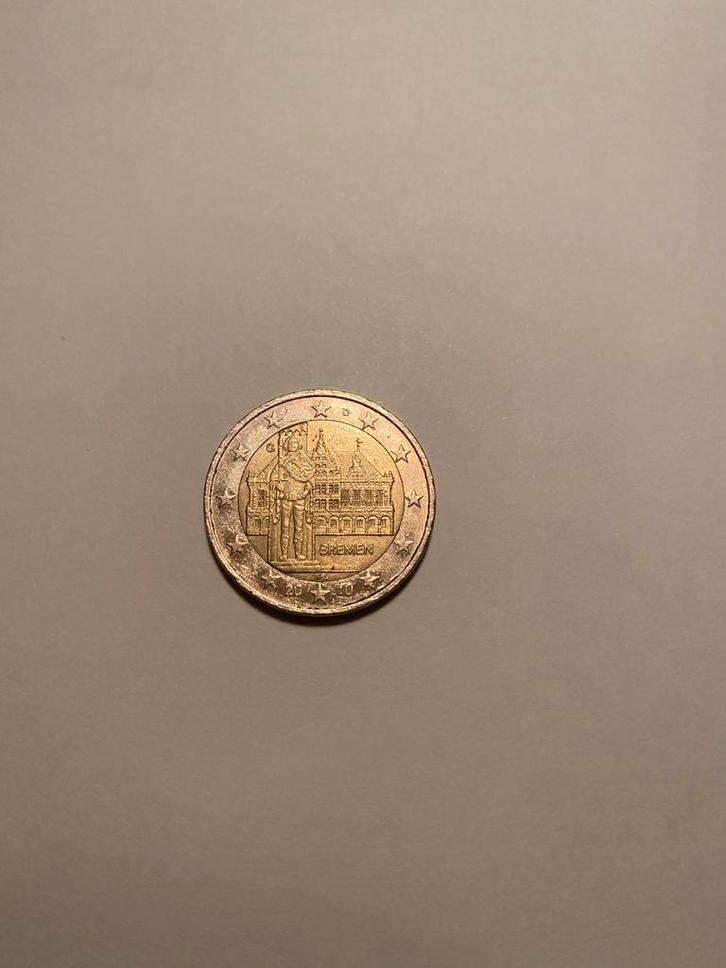 Duitse 2 Euro Bremen 2010, Postzegels en Munten, Munten | Europa | Euromunten, Losse munt, 2 euro, Duitsland, Ophalen of Verzenden