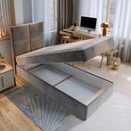 OP=OP Opberg boxspring Levi 80 x 200 Zwart, Eenpersoons, Verzenden, Zwart, Nieuw