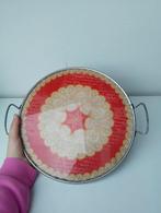 Vintage Dienblad met Handvatten, Ophalen of Verzenden, Gebruikt, Rond, Metaal