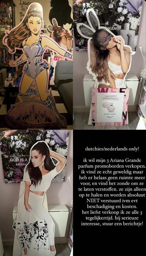 Ariana Grande lifesize promotie borden parfum, Verzamelen, Muziek, Artiesten en Beroemdheden, Zo goed als nieuw, Poster, Artwork of Schilderij