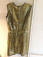 Feestkleding:gouden feest jurkje meisje met pailletten 12 je, Meisje, Ophalen of Verzenden, Zo goed als nieuw, 146 t/m 152