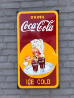 Coca Cola emaille reclamebord, Ophalen of Verzenden, Gebruikt, Reclamebord