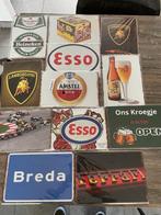 Partij metalen bordjes 20x30 cm, Ophalen of Verzenden, Zo goed als nieuw, Reclamebord