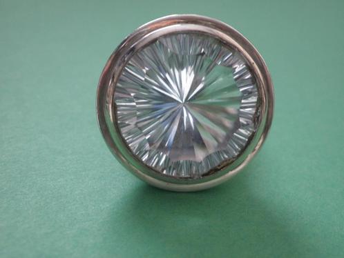 Prachtige Grote Handgemaakte Zilveren Ring met Bergkristal, Sieraden, Tassen en Uiterlijk, Antieke sieraden, Ring, Zilver, Met edelsteen