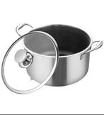 Tri-Ply RVS Soeppan 26cm met Glazen Deksel - Nieuw, Ophalen of Verzenden, Nieuw, Rvs