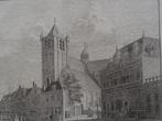 gravure de oude kerk te Middelburg, Pronk 1743, uitg Tirion, Verzenden