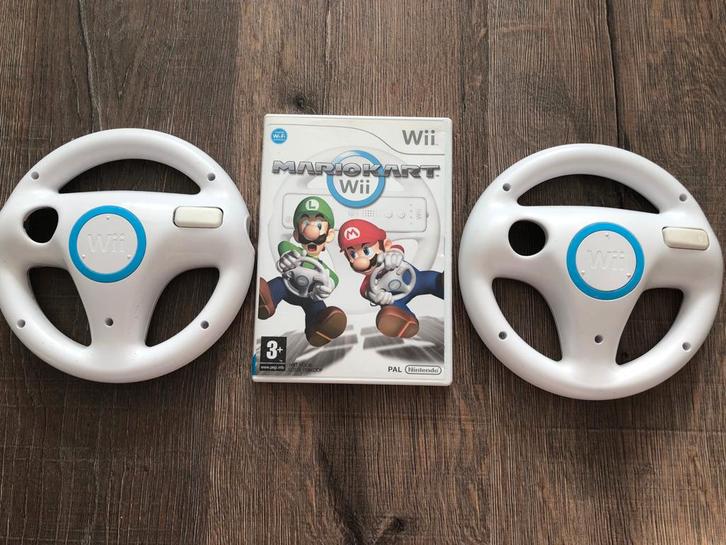 Mario Kart Wii + 2 Racesturen, Spelcomputers en Games, Games | Nintendo Wii, Zo goed als nieuw, Racen en Vliegen, 1 speler, Vanaf 3 jaar