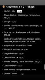 Grote partij campingassoires te koop., Caravans en Kamperen, Ophalen, Zo goed als nieuw