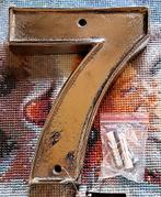 Huisnummer  7 gepolijst aluminium 155x185x23 mm	 nieuw, Ophalen of Verzenden, Nieuw