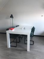 Mooie eikenhouten tafel 100x200cm wit afgelakt, Huis en Inrichting, Tafels | Eettafels, Ophalen, 200 cm of meer, 50 tot 100 cm